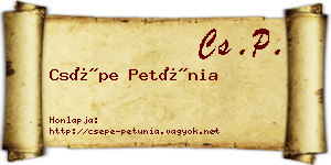 Csépe Petúnia névjegykártya